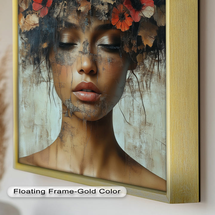 Autumn Reverie – Ethereal Boho Flower Oil Painting