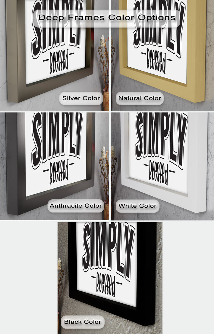 Simply Blessed – Christian Typography Oil Painting