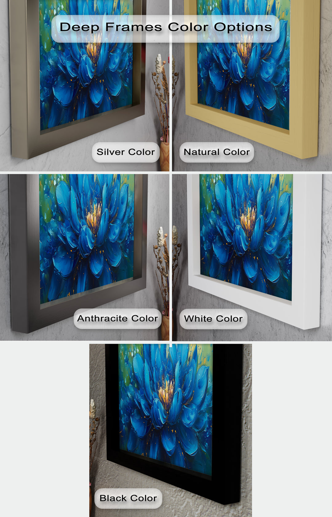 Golden-Centered Lotus in Bloom - Flower Oil Painting