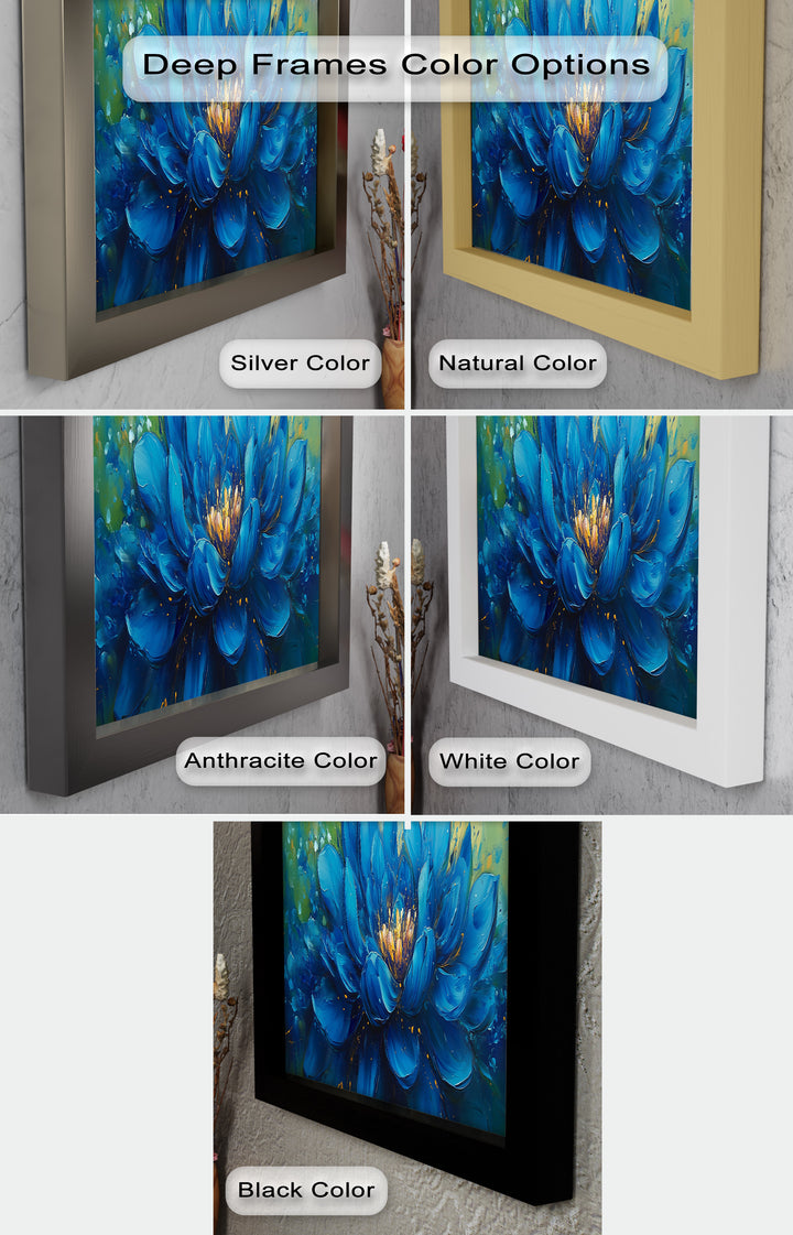 Golden-Centered Lotus in Bloom - Flower Oil Painting