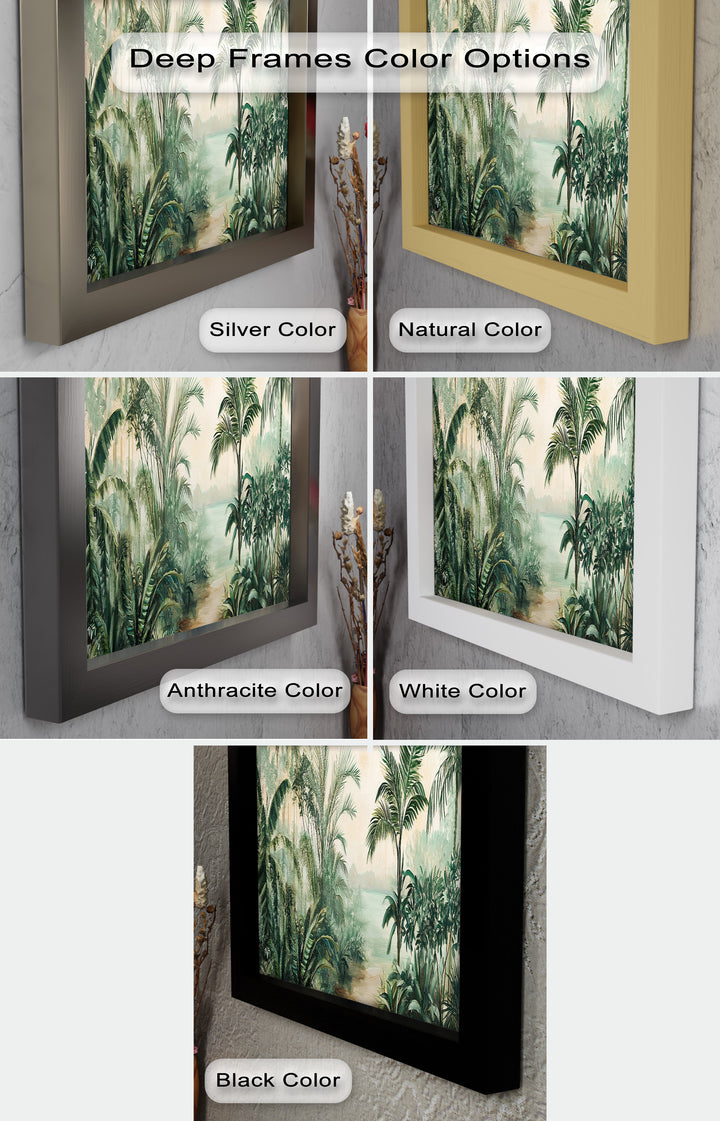Tropical Garden Escape – Lush Jungle Oil Painting