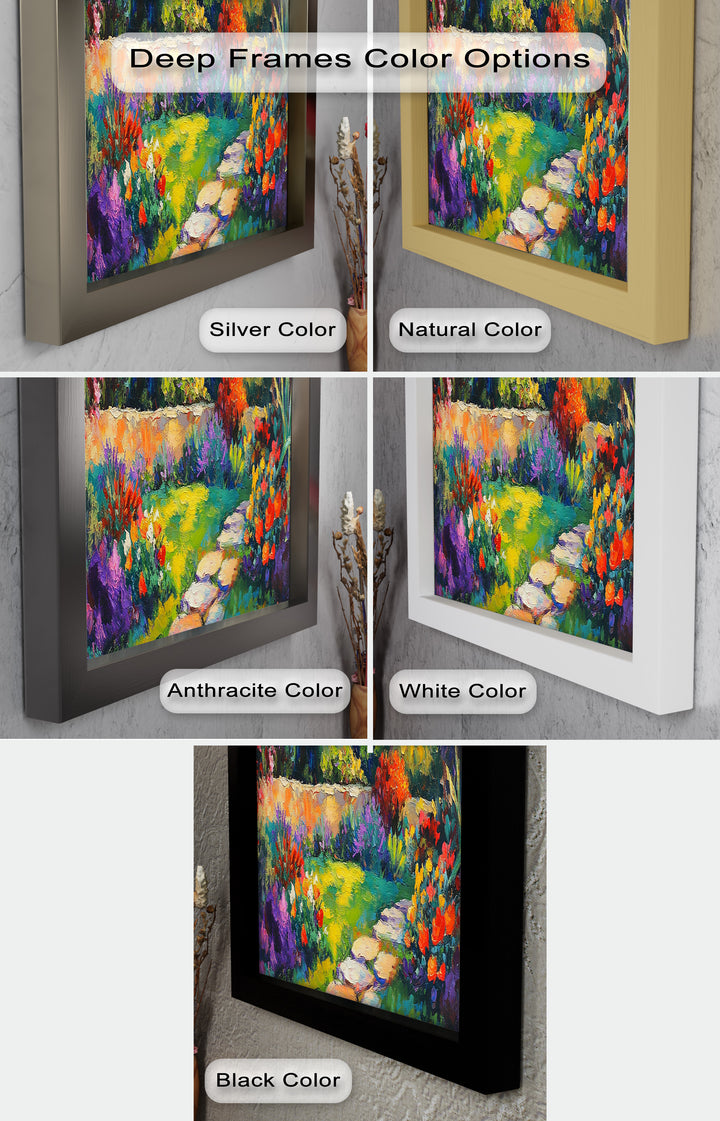 Sunlit Garden Path – Colorful Impressionist Oil Painting