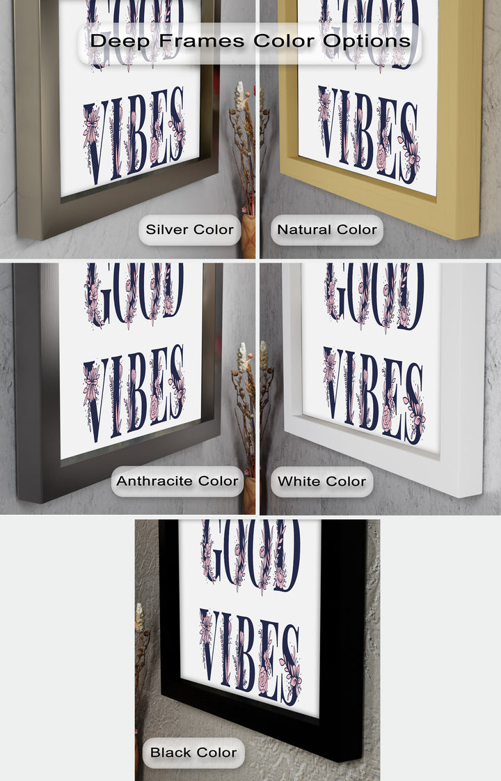 Gute Stimmung – Florale Typografie Ölgemälde