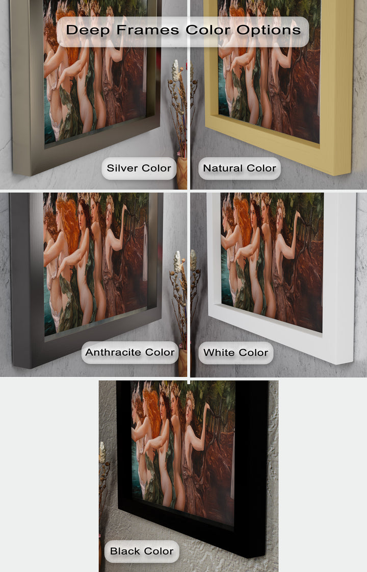 The Enchanted Procession – Mythological Forest Nymphs Oil Painting