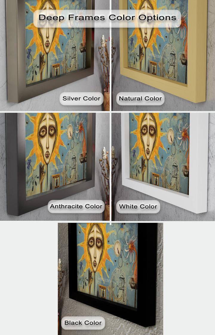Solar Mindscape – Surreales Sonnengesicht-Ölgemälde von Picasso