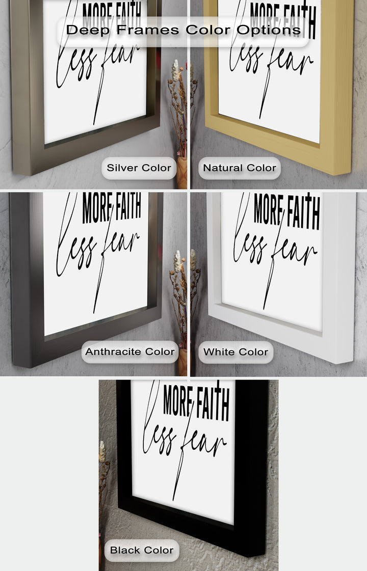 More Faith, Less Fear – Motivational Oil Painting