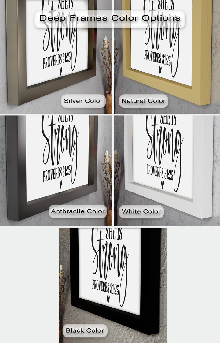 She Is Strong – Proverbs 31:25 Bible Verse Oil Painting