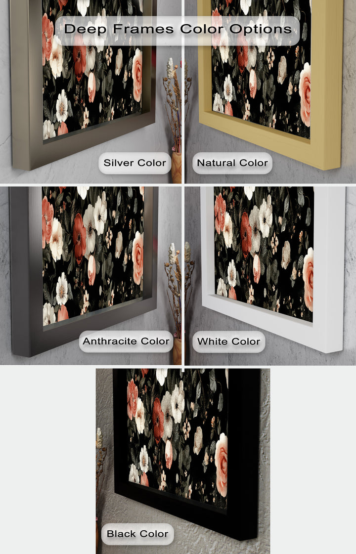 Vintage Rose Garden Wall Art – Floral Oil Painting