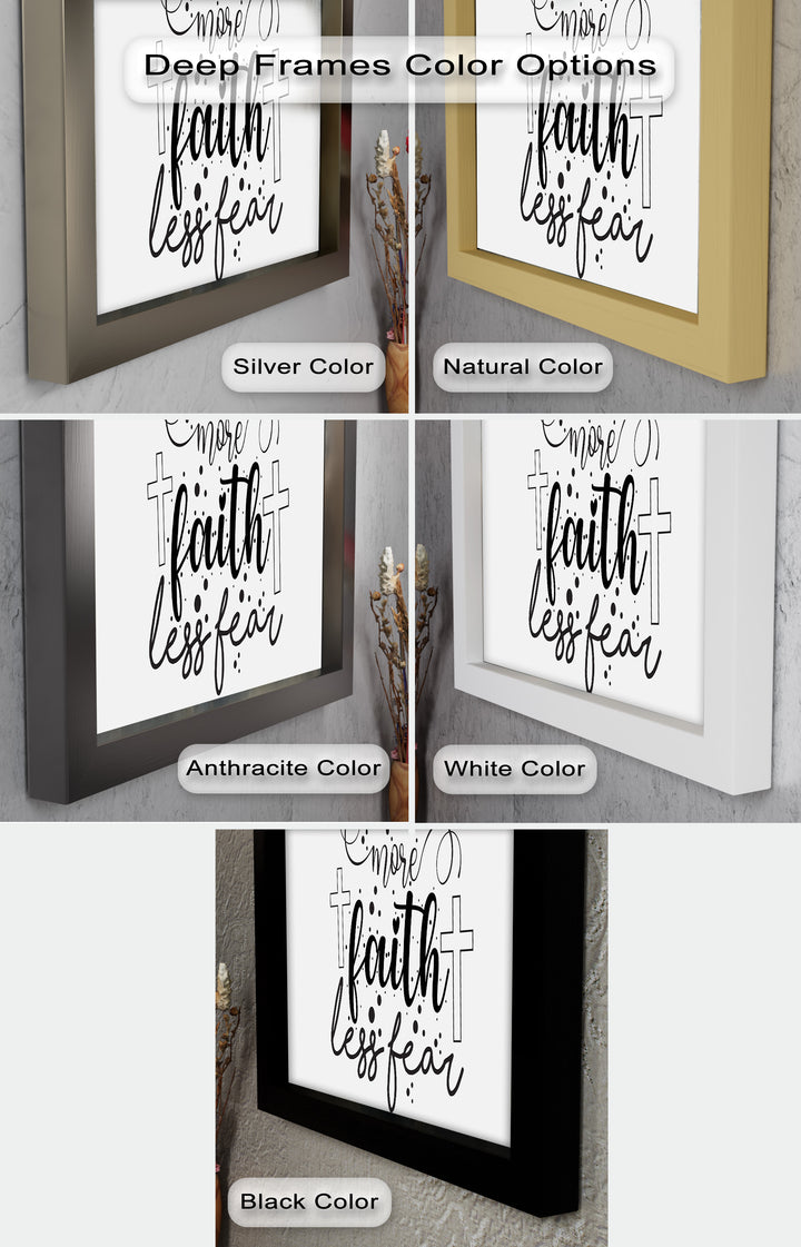 More Faith Less Fear – Christian Bible Oil Painting