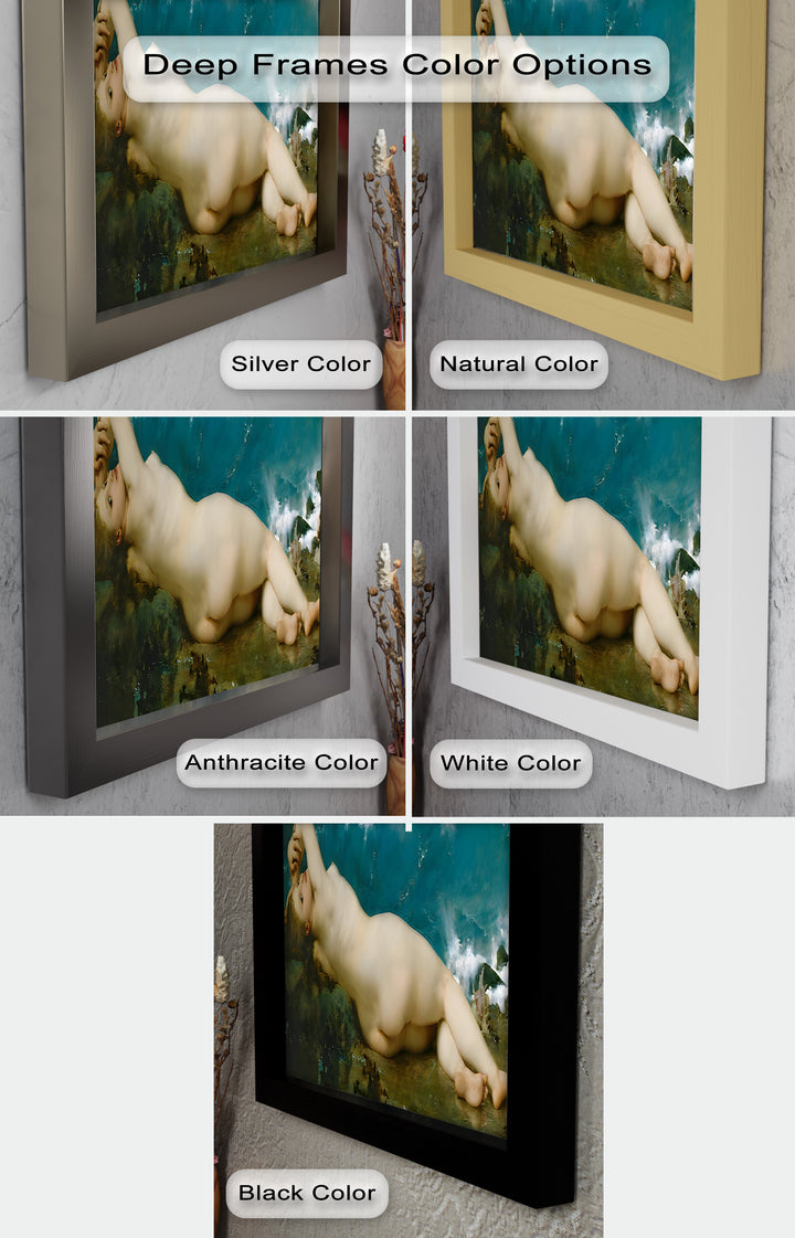 Sirensong Repose – Mythological Nude Beside the Sea Oil Painting