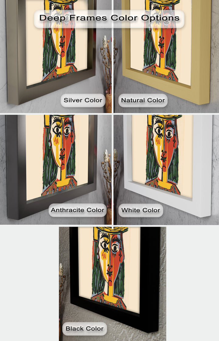 Cubist Woman Portrait Wall Art – Abstract Oil Painting