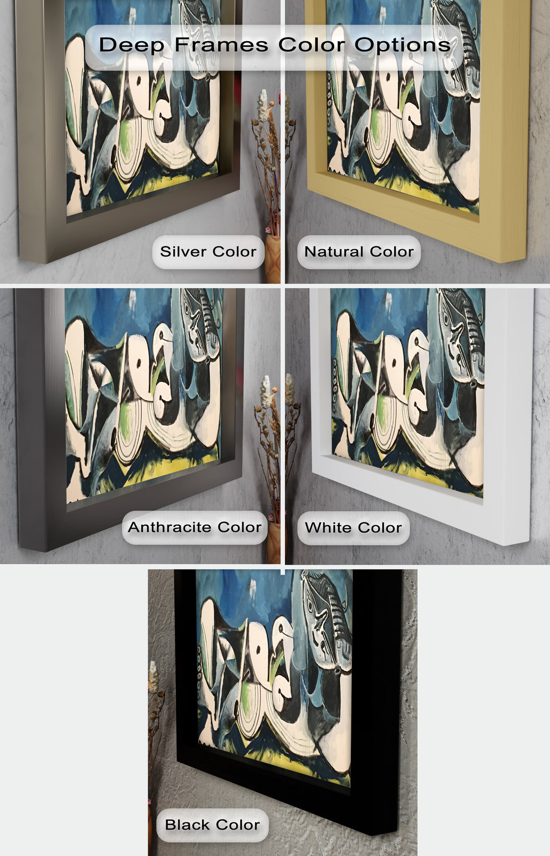 Resting in Abstraction – Reclining Figure Picasso Oil Painting