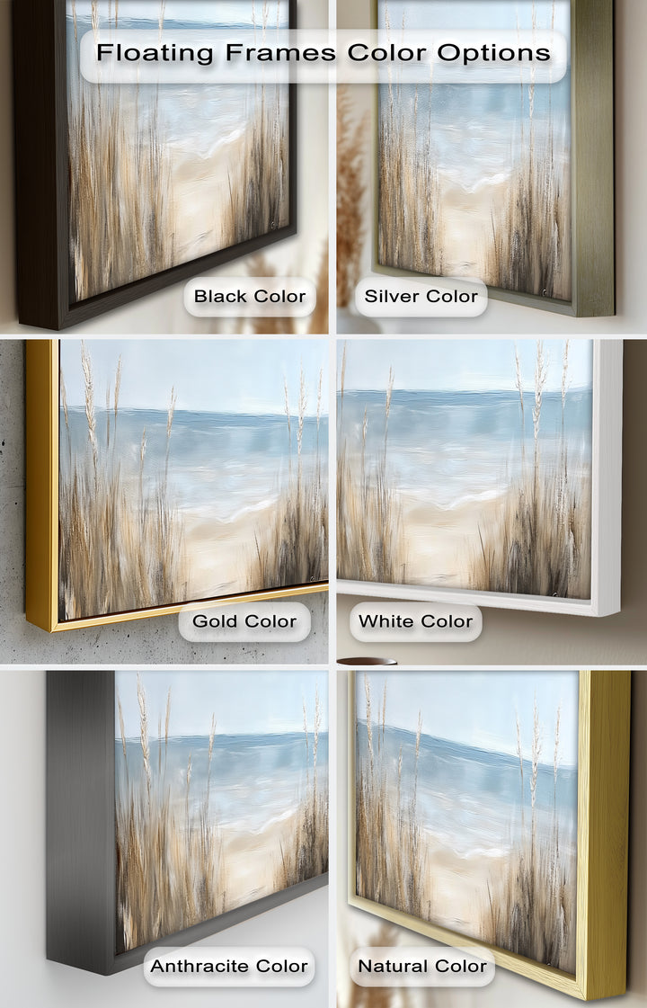 Coastal Wall Art-Beach Grass Landscape Oil Painting