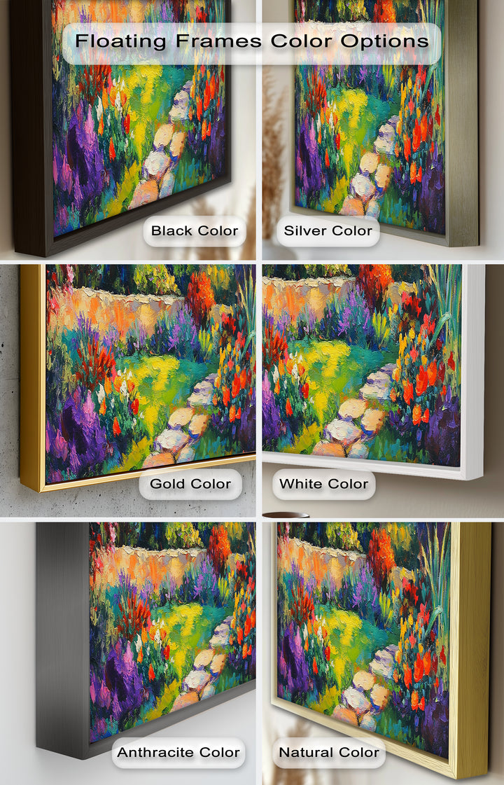 Sunlit Garden Path – Colorful Impressionist Oil Painting