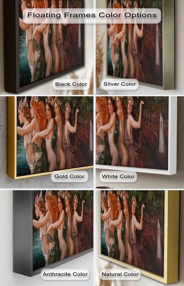 The Enchanted Procession – Mythological Forest Nymphs Oil Painting