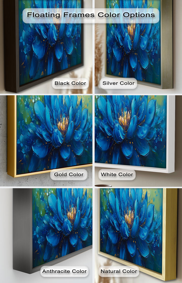 Golden-Centered Lotus in Bloom - Flower Oil Painting