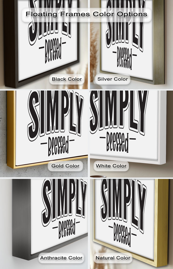 Simply Blessed – Christian Typography Oil Painting