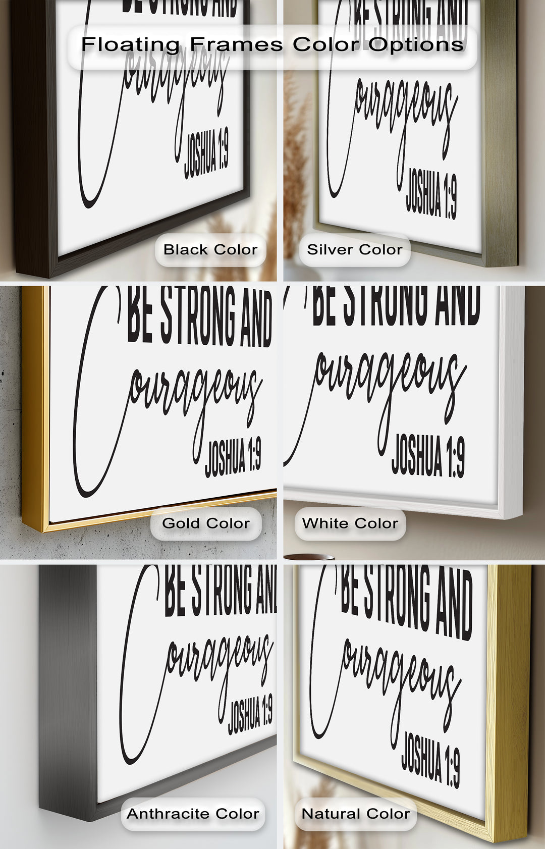 Be Strong and Courageous – Joshua 1:9 Bible Oil Painting