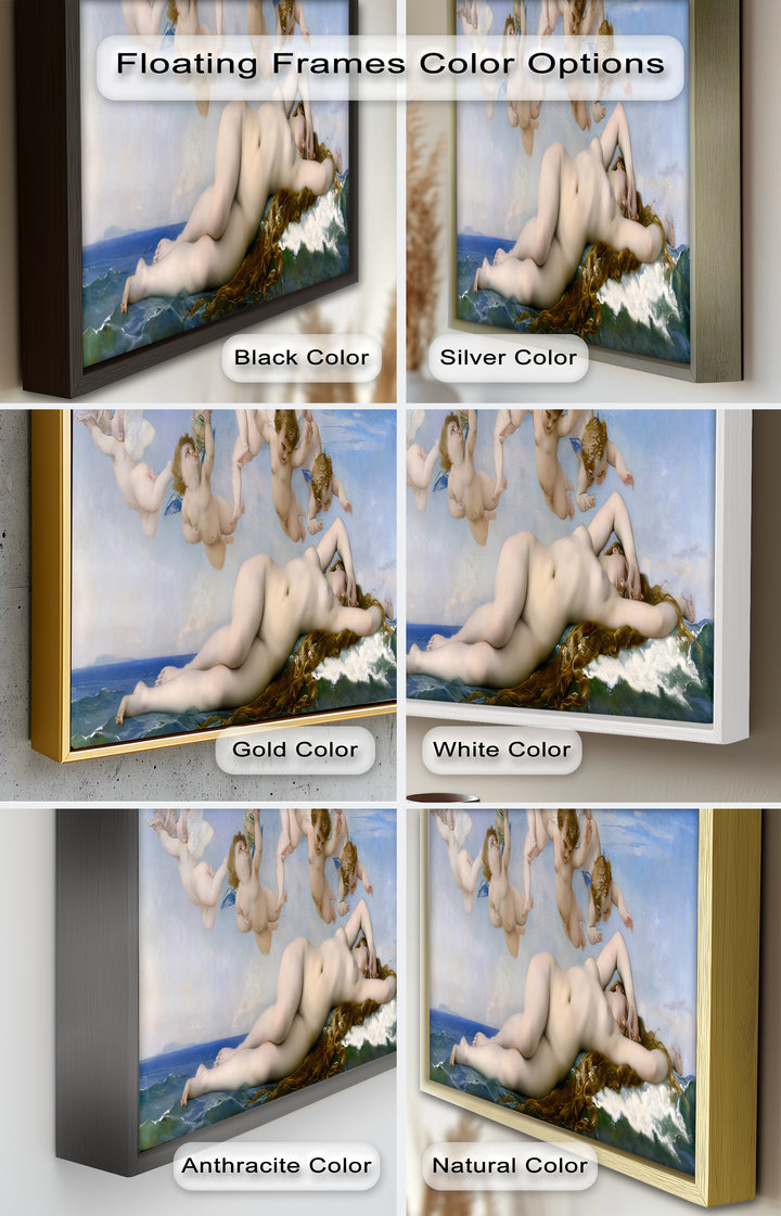 Birth of Beauty – Mythological Sea Nymph and Cherubs Oil Painting