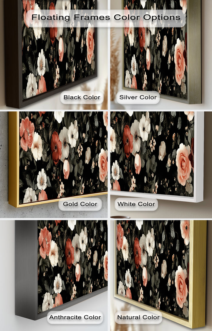 Vintage Rose Garden Wall Art – Floral Oil Painting