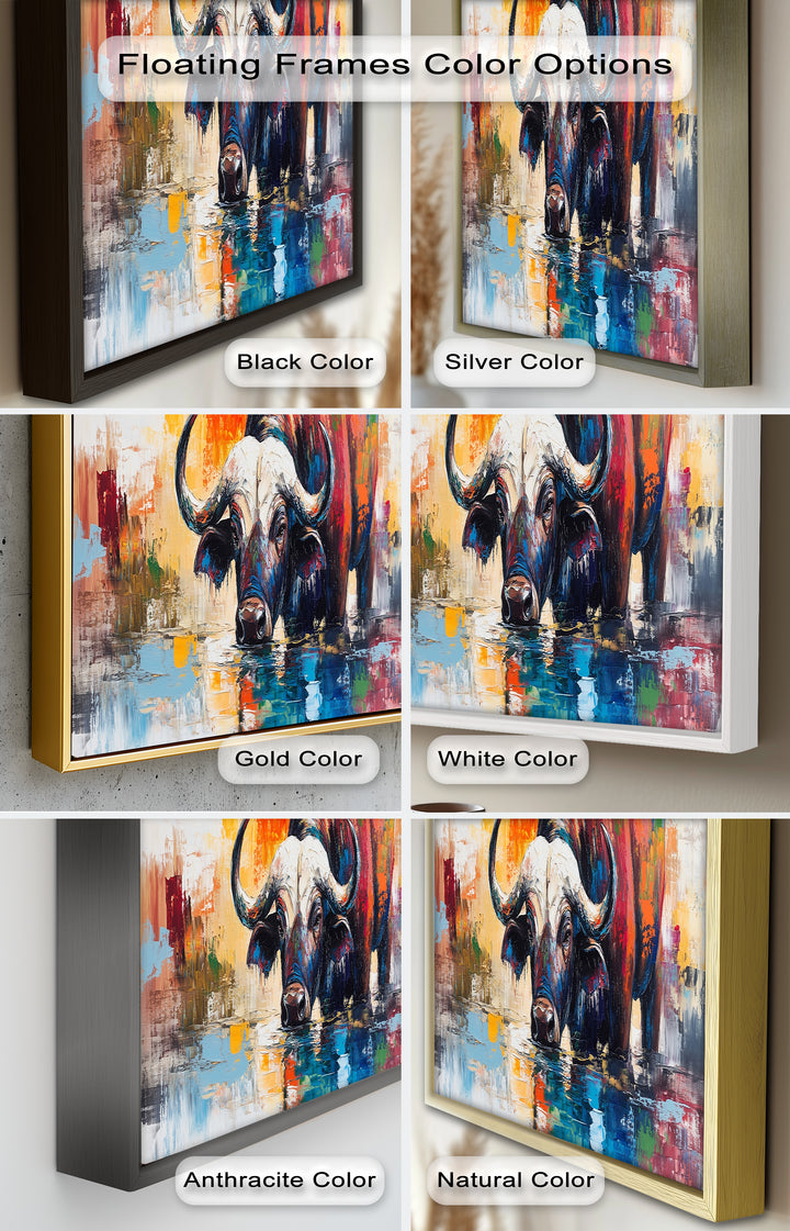 Water Buffalo at River’s Edge – Oil Painting