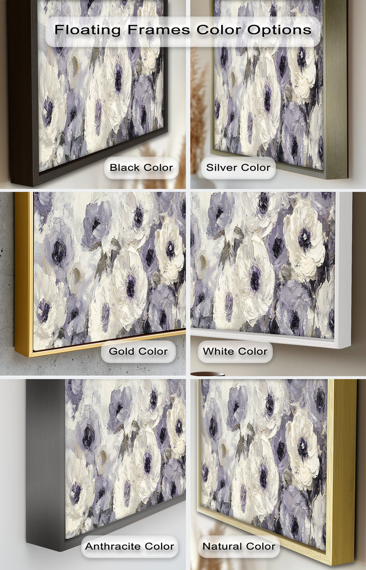 Cream and Lilac Petals - Flower Oil Painting