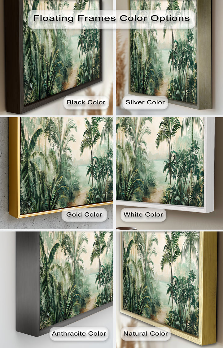 Tropical Garden Escape – Lush Jungle Oil Painting