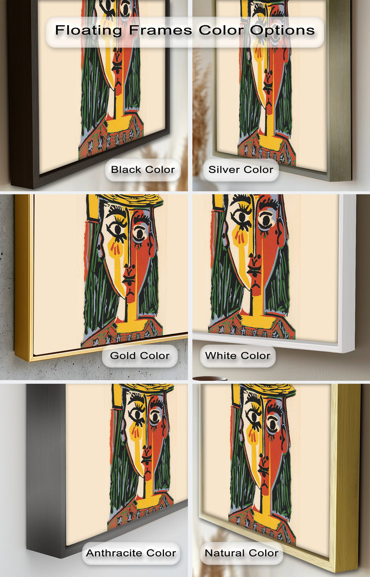 Cubist Woman Portrait Wall Art – Abstract Oil Painting