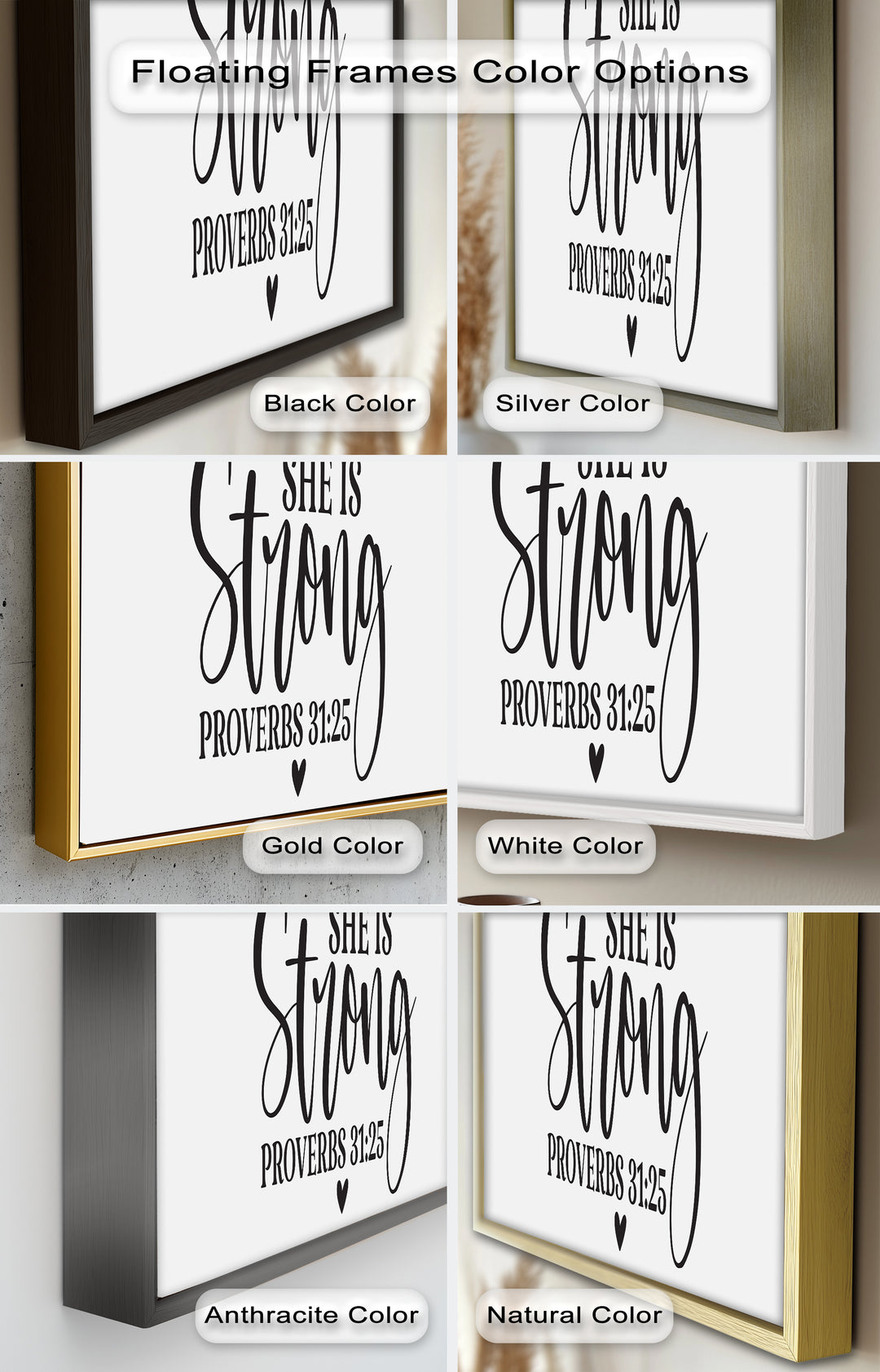 She Is Strong – Proverbs 31:25 Bible Verse Oil Painting