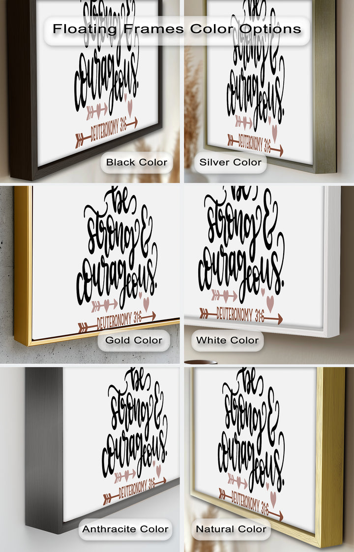 Be Strong & Courageous – Deuteronomy 31:6 Bible Oil Painting