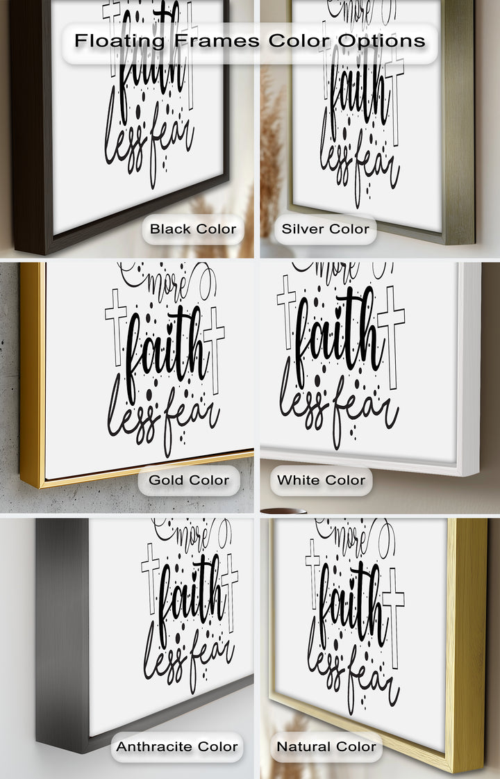 More Faith Less Fear – Christian Bible Oil Painting