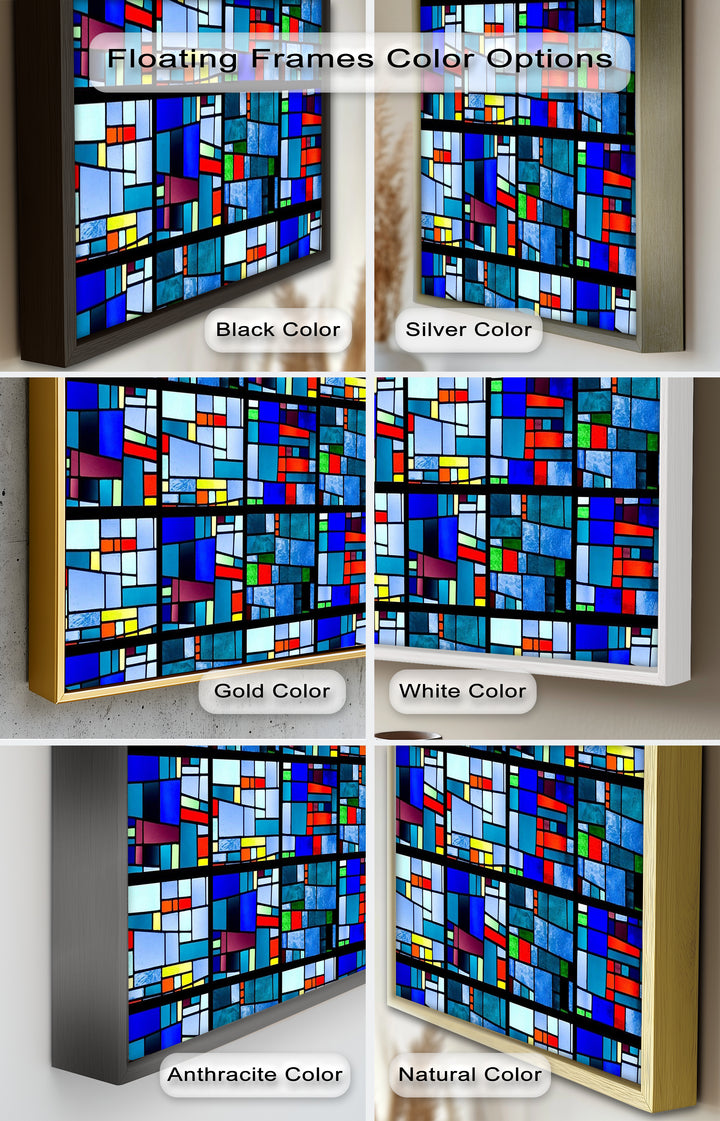 Farbblock-Mosaik-Look Wandkunst – Modernes abstraktes Ölgemälde
