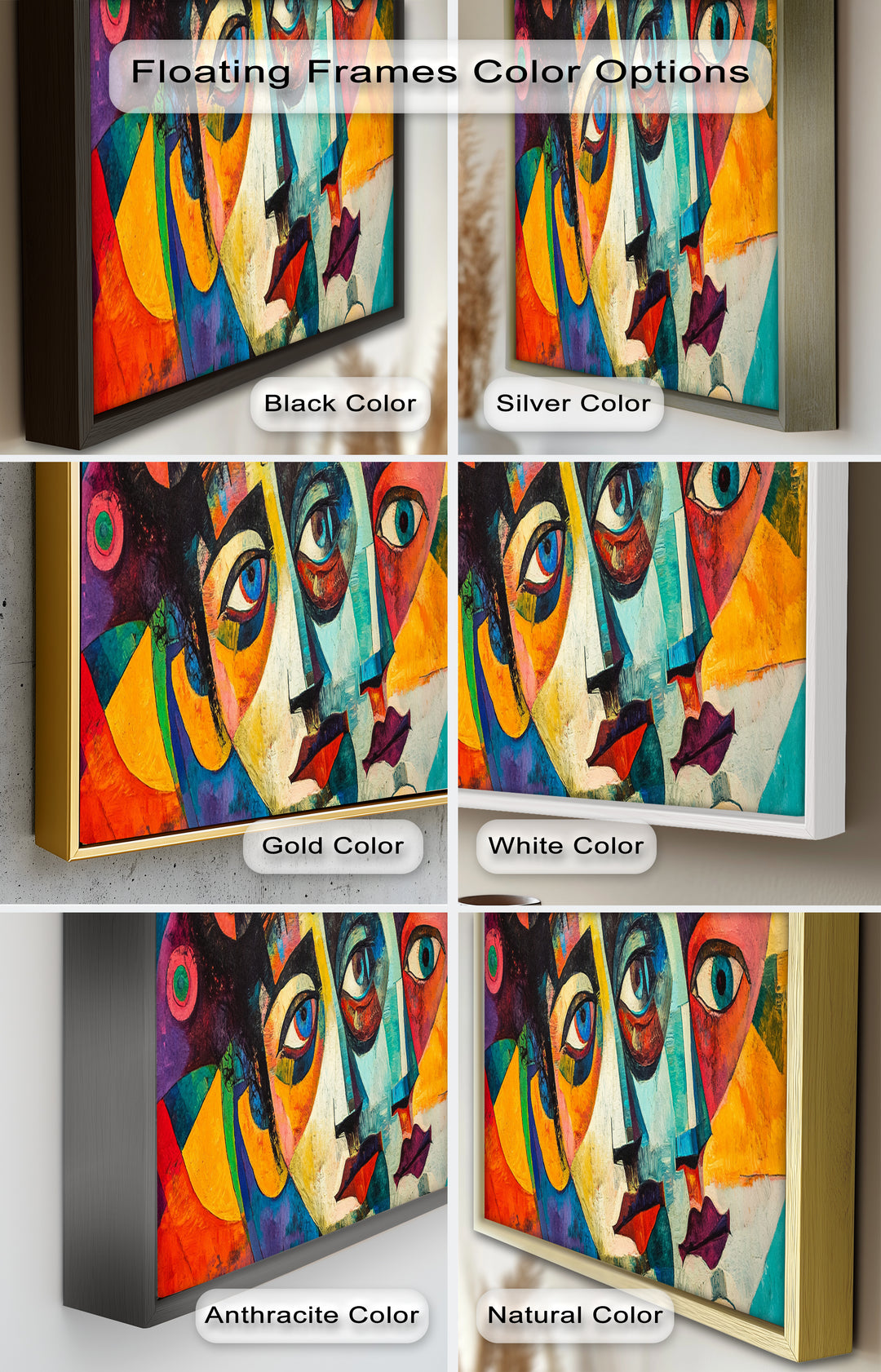 Fragmented Reflections – Abstract Oil Painting