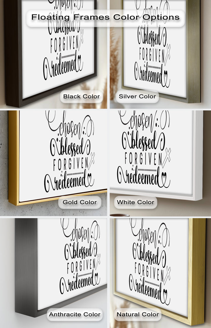 Chosen, Blessed, Forgiven, Redeemed – Bible Verse Oil Painting