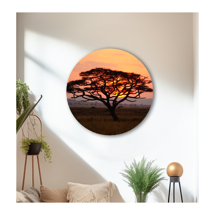 Custom Round Glass Wall Art