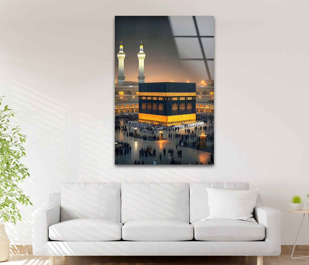 Sacred Serenity – Kaaba Mecca Islamic Glass Wall Art