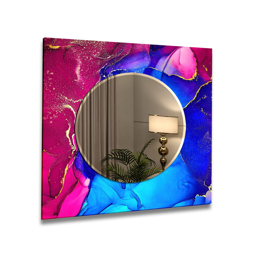 Blue & Pink Wall Mirror Green Mirror	
