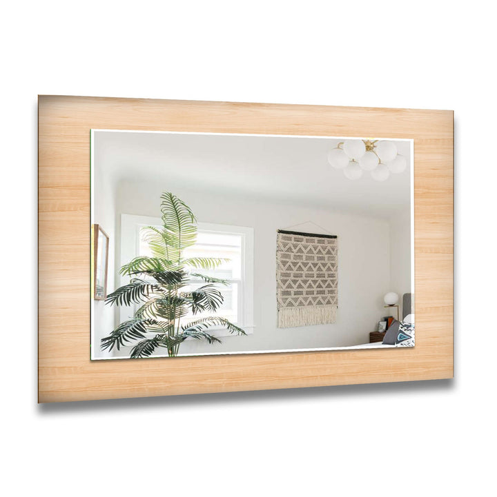 Brown Wooden Design Wall Mirrors Long Mirror
