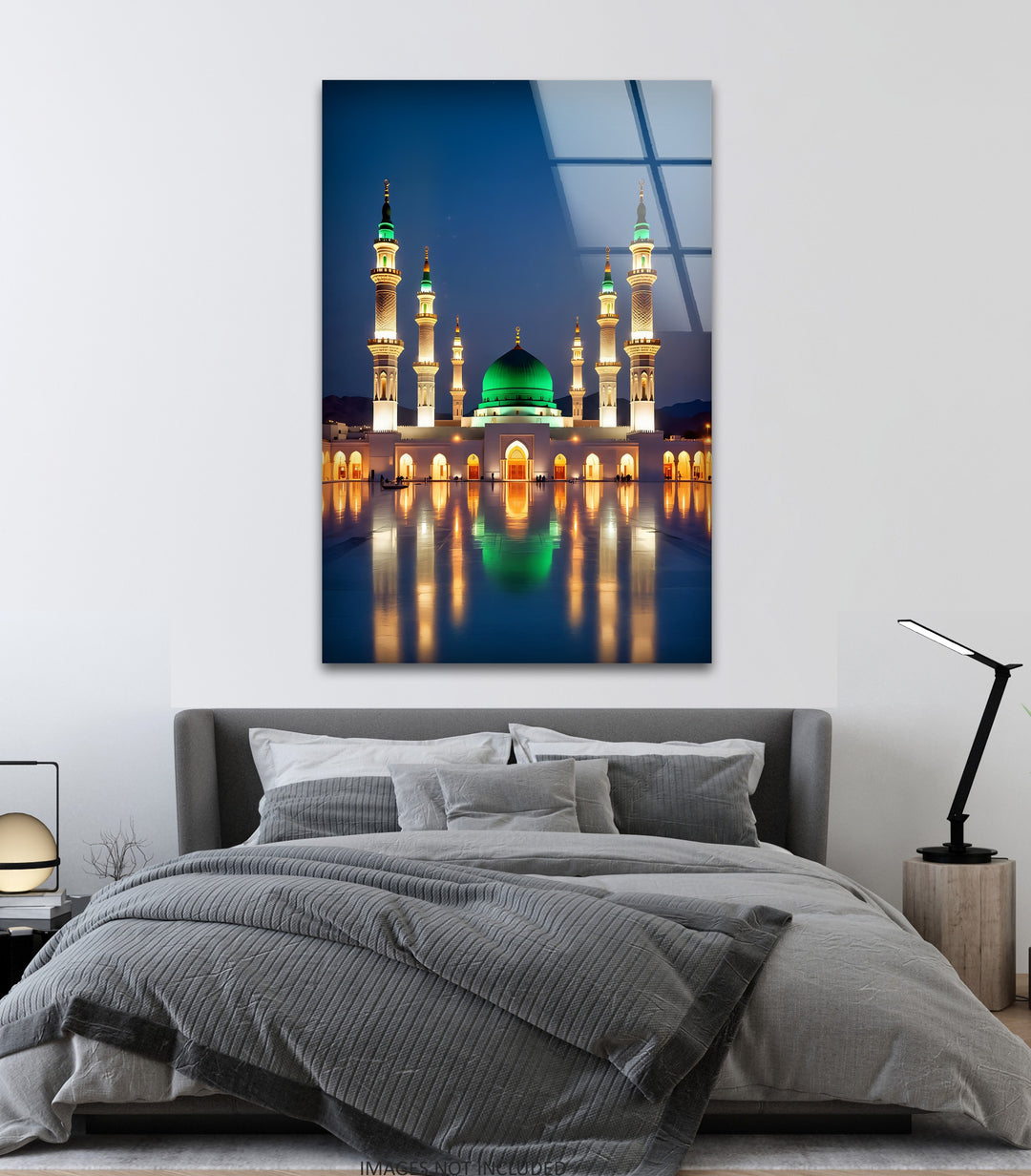 Radiant Peace – Al-Masjid an-Nabawi Islamic Glass Wall Art
