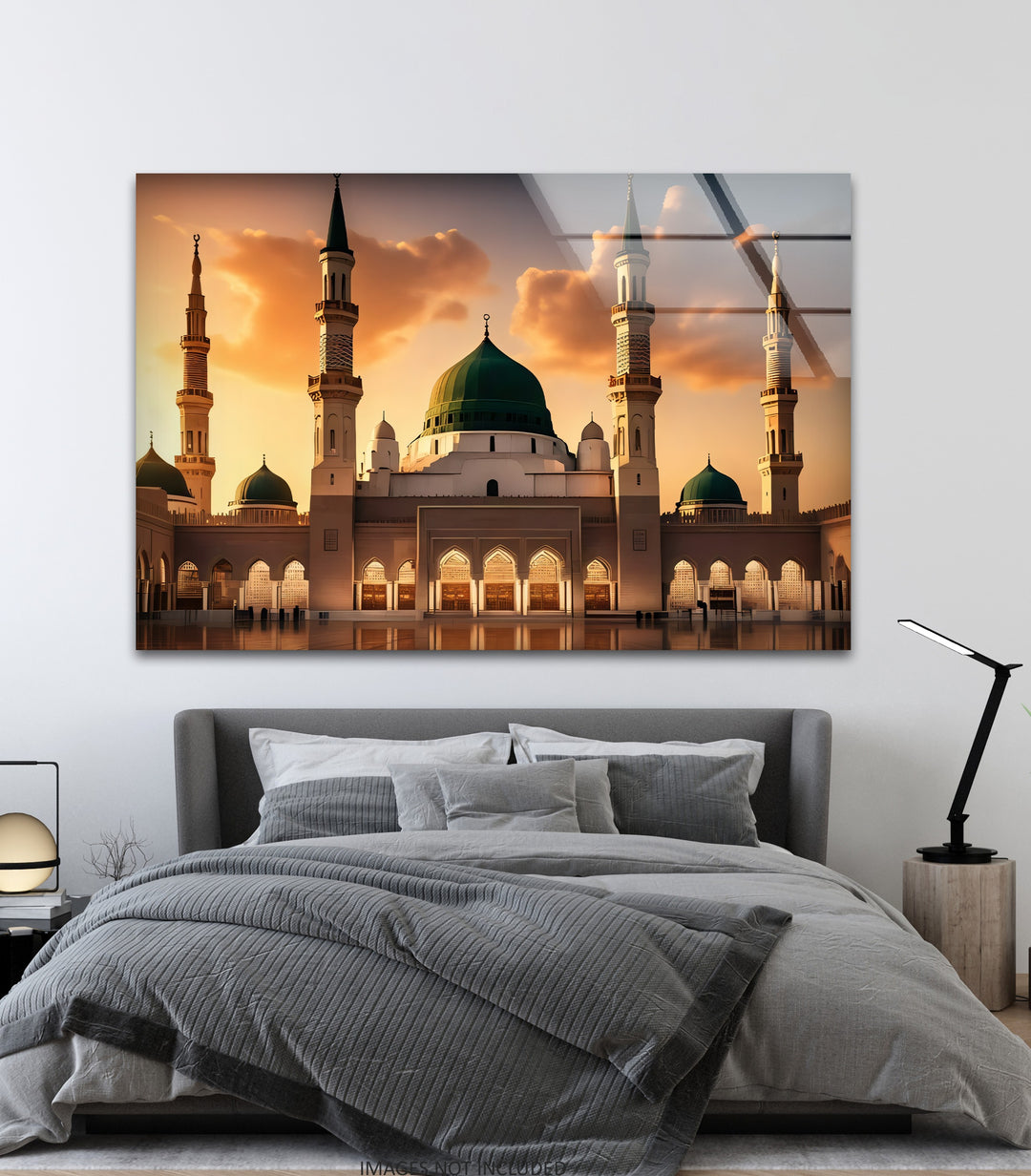 Sacred Dawn – Al-Masjid an-Nabawi Glass Wall Art