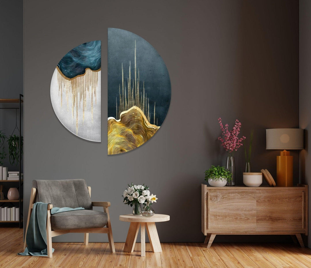 2 Piece Blue White Marble Glass Wall Art art glass wall art, glass wall art pictures

