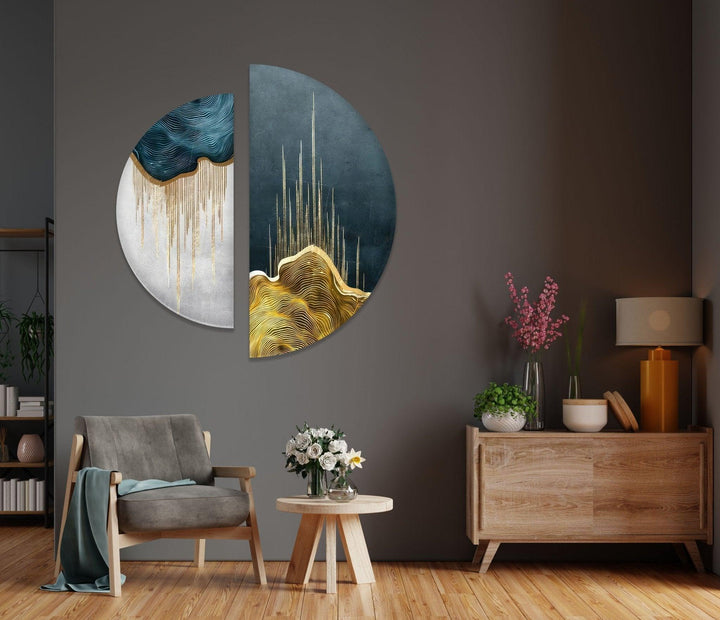 2 Piece Blue White Marble Glass Wall Art art glass wall art, glass wall art pictures
