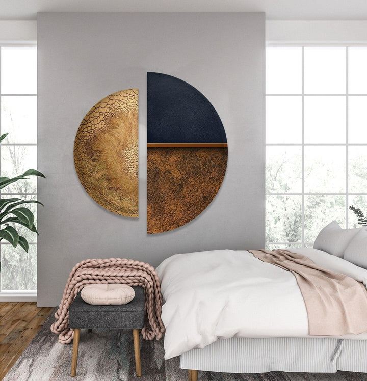 2 Piece Brown Desert Glass Wall Art photo print on glass, prints on glass wall art
