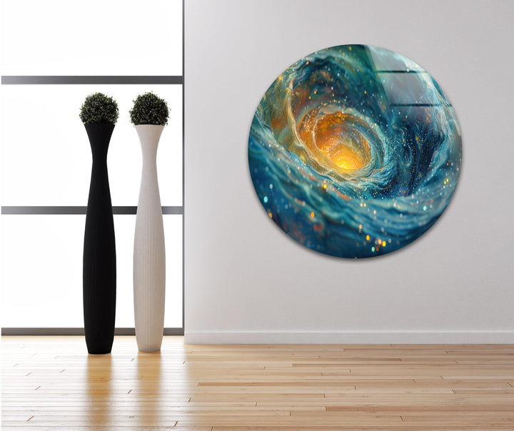 Beautiful Abstract Wall Art on Glass