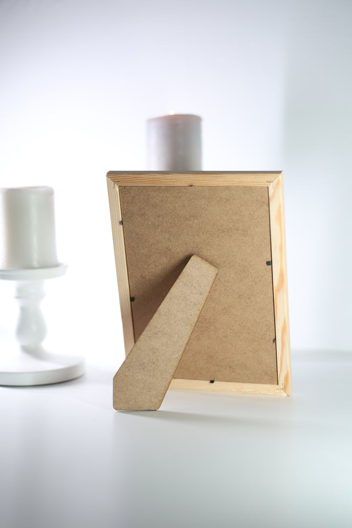 Gerahmter individueller Fotodruck aus Naturholz