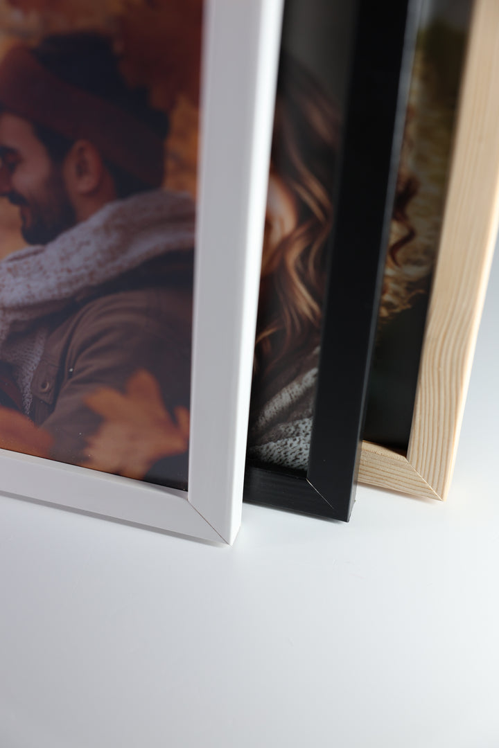 Gerahmter individueller Fotodruck aus Naturholz