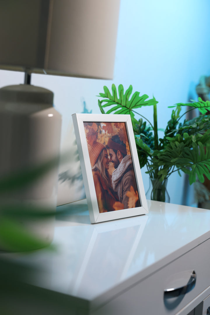 Gerahmter individueller Fotodruck aus Naturholz