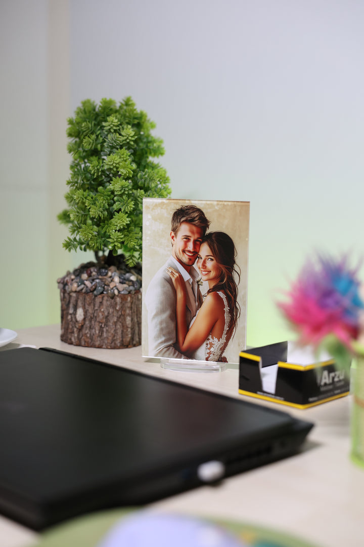 Individueller Plexiglas-Fotoblock – Personalisiertes Schreibtischbild-Geschenk mit Ihrem Foto