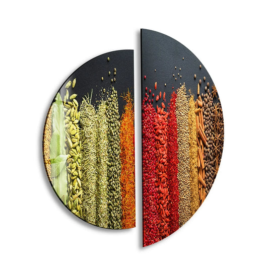 Round 2 Piece Spice & Herbs Glass Wall Art art glass wall art, glass wall art pictures
