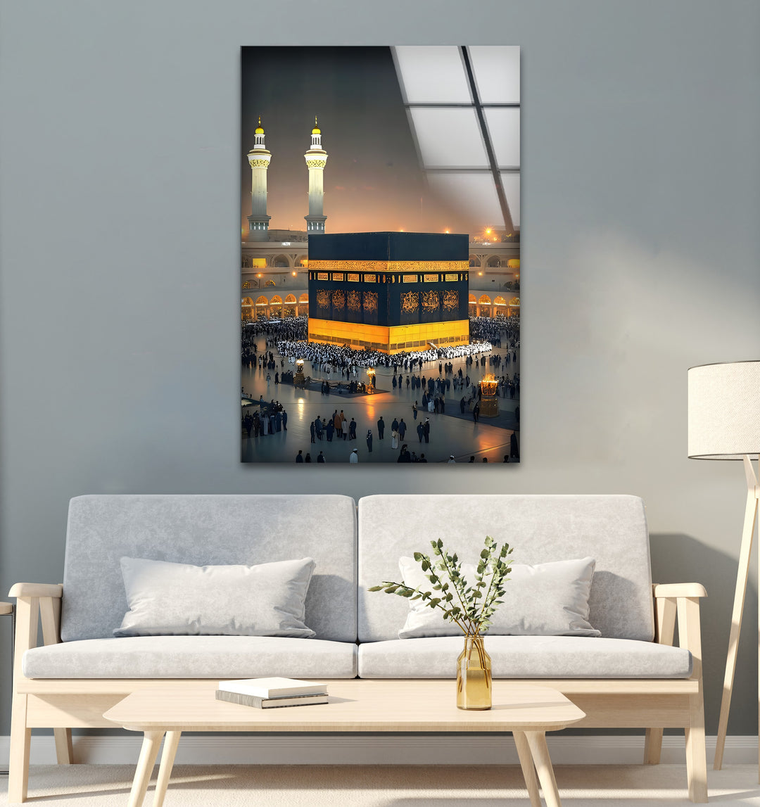 Sacred Serenity – Kaaba Mecca Islamic Glass Wall Art